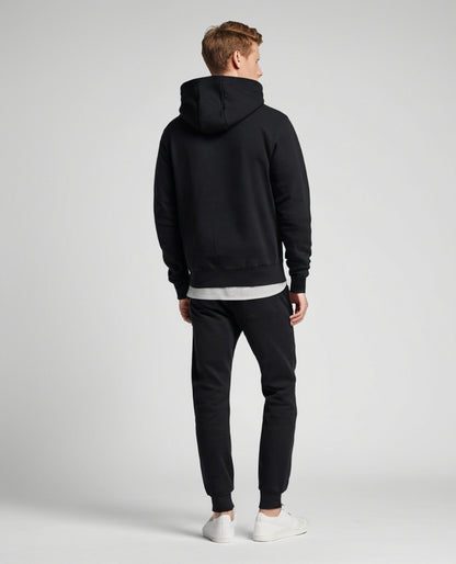 Heavyweight Black Zipper Hoodie