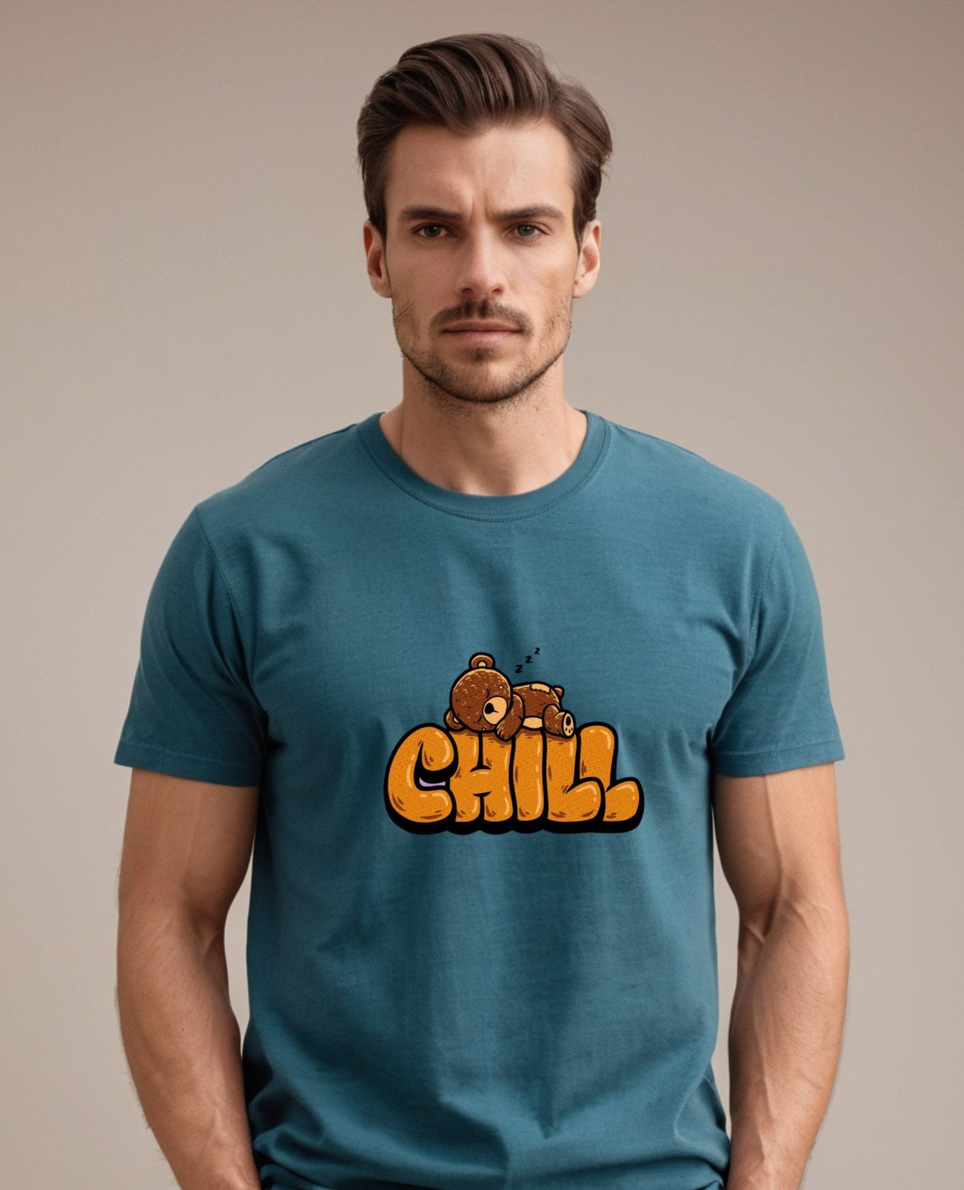 Chill Bear Graphic Printed T-Shirt