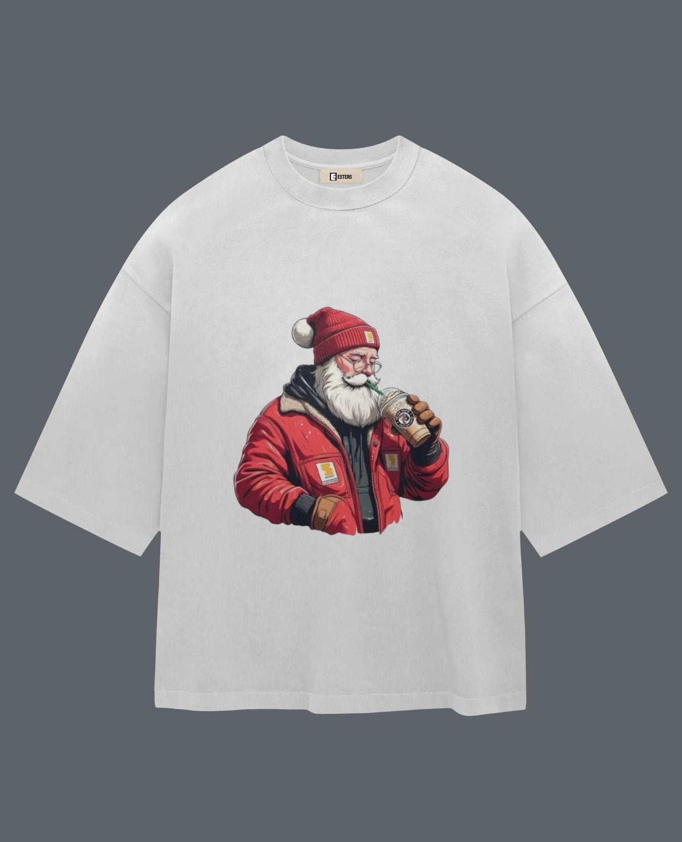 Chilling Old Man Oversized Printed T-Shirt