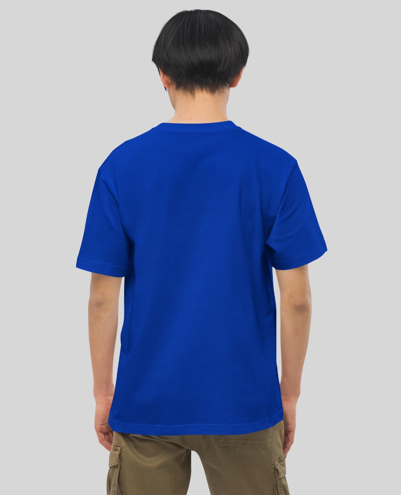 Human Being Printed Oversized Royal Blue T-Shirt