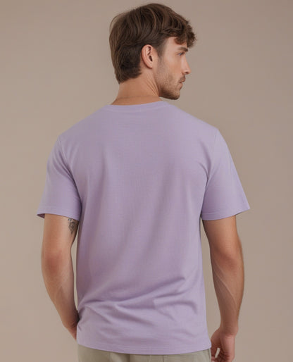 Round Neck Plain Lavender Color T-Shirt