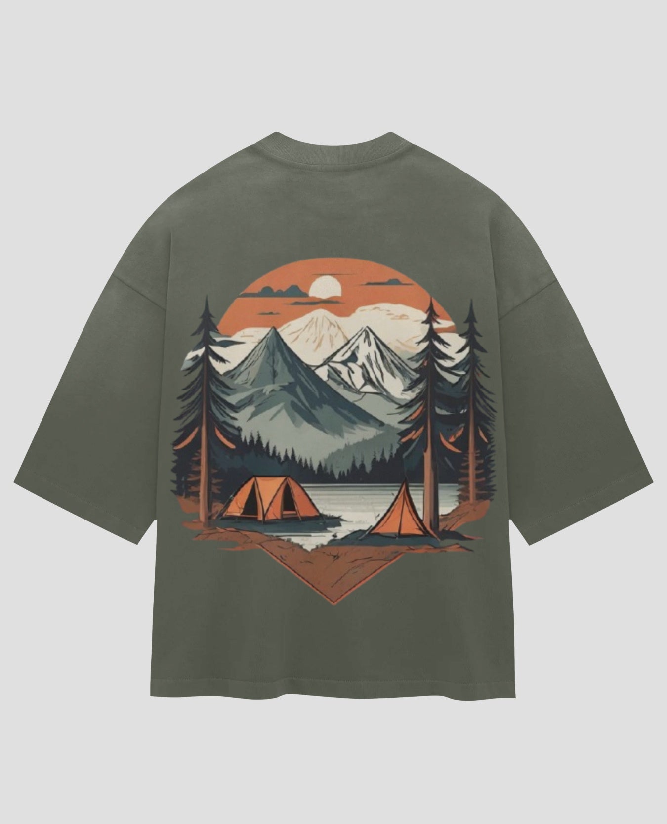 Mountain Love Oversized Printed T-Shirt