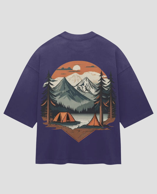 Mountain Love Oversized Printed T-Shirt