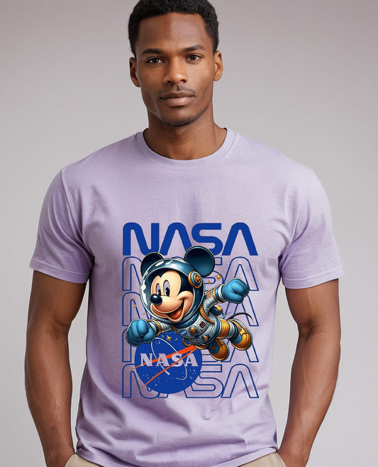 Nasa Mickey Mouse Graphic Printed T-Shirt