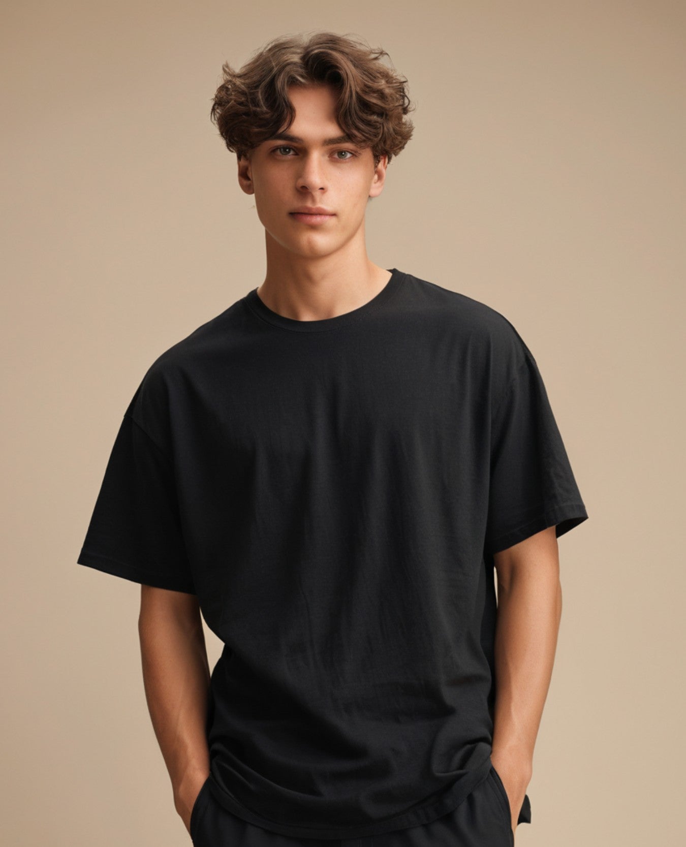 Oversized Plain T-Shirt Black