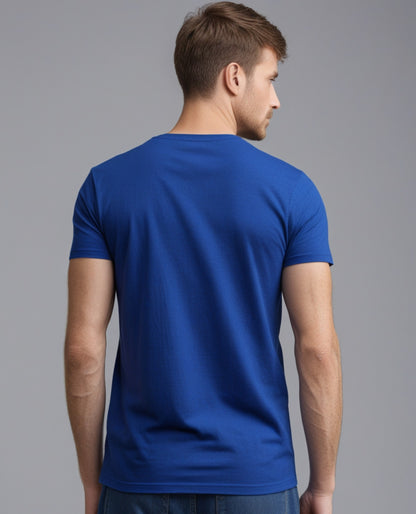 Round Neck Plain Royal Blue Color T-Shirt