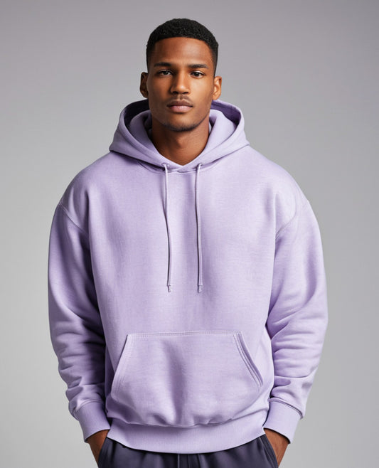 Heavyweight Oversized Lavender Hooded Sweatshirt