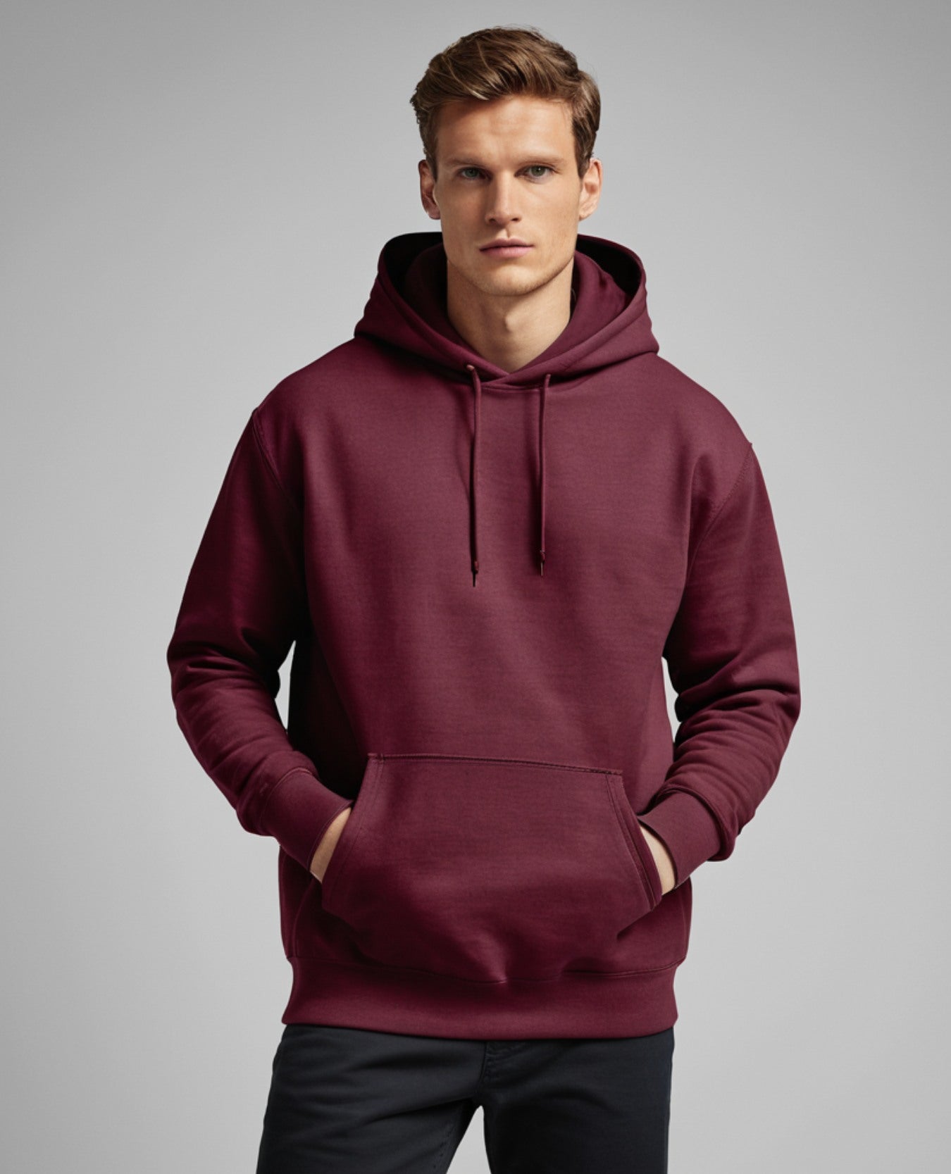 Heavyweight Oversized Maroon Hooded Sweatshirt