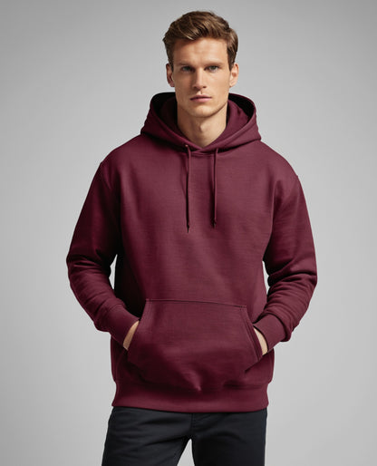 Heavyweight Oversized Maroon Hooded Sweatshirt