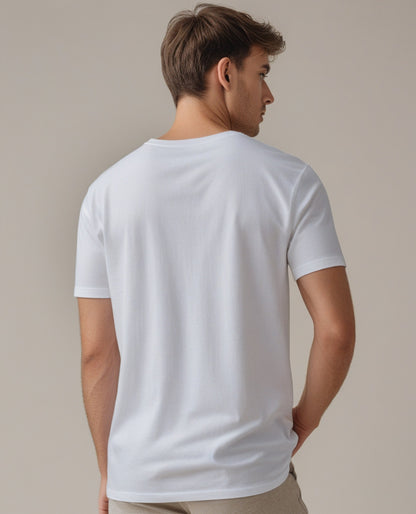 Round Neck Plain White T-Shirt