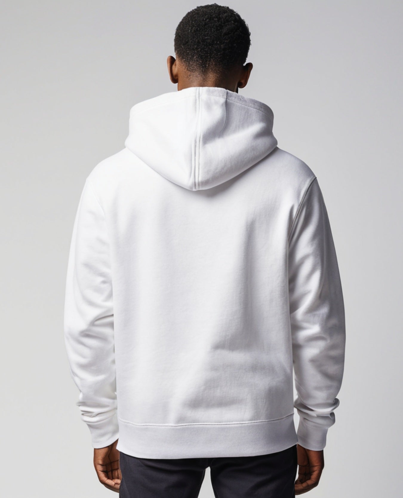 Heavyweight White Zipper Hoodie