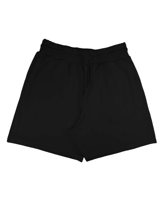 Unisex Black Terry Shorts