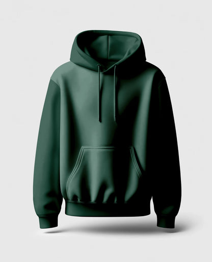 Heavyweight Oversized Green Hooded Sweatshirt