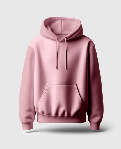 Heavyweight Oversized Light Pink Hooded Sweatshirt