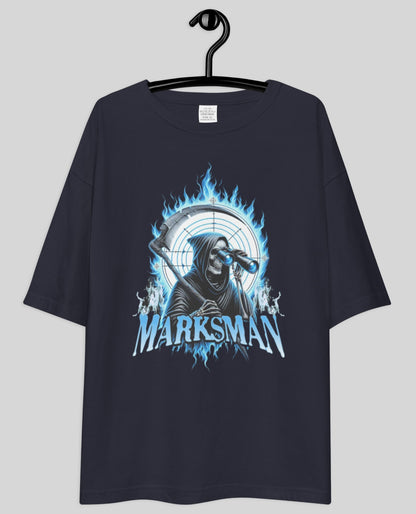 Marskman Navy Oversized Print Tshirt