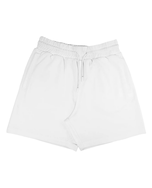 Unisex White Terry Shorts