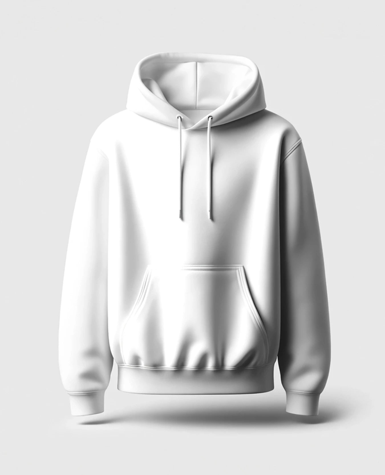 Heavyweight Oversized White Hooded Sweatshirt